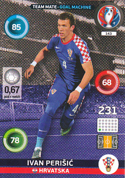 Ivan Perisic Croatia Panini UEFA EURO 2016 Goal Machine#143
